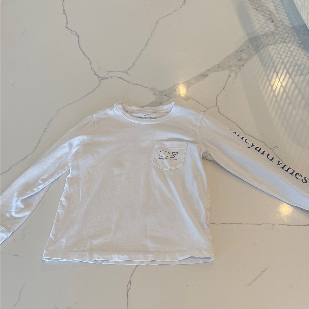Vineyard Vines Kids Classic White Long Sleeve Tee